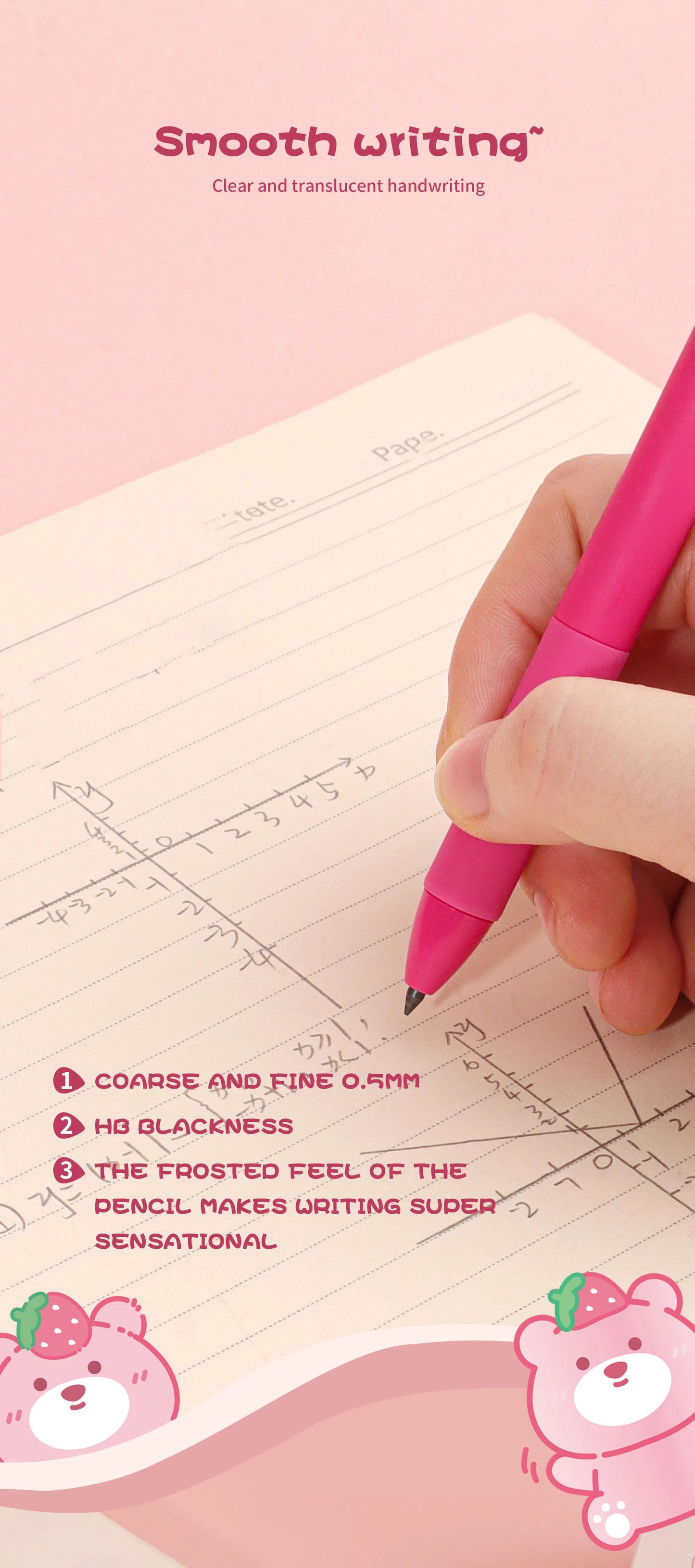 Strawberry Bear Durable Pencil HB