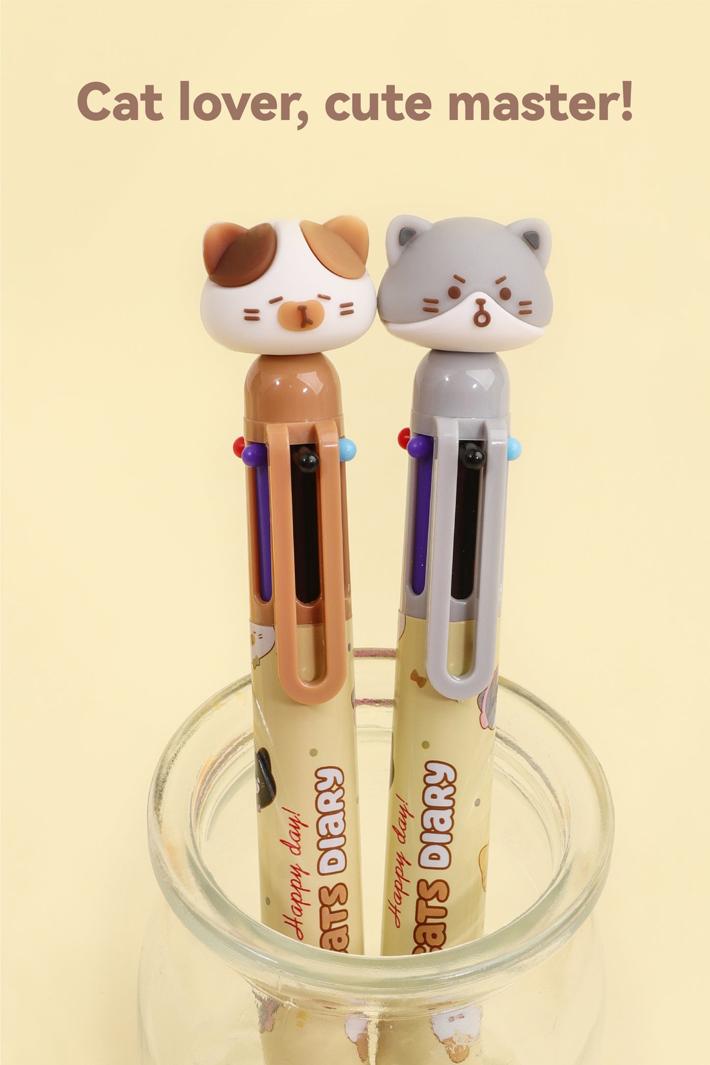Cat Diary Six Colours Pen