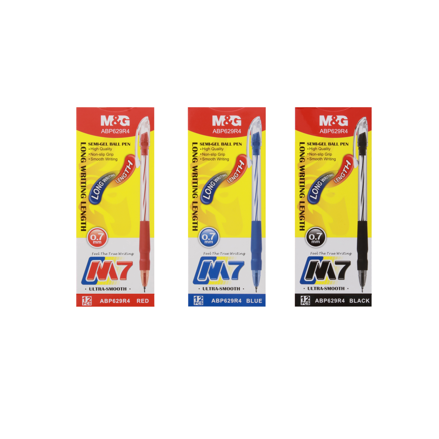 M&G M7 Semi Gel Ball Pen 0.77mm 12PCS
