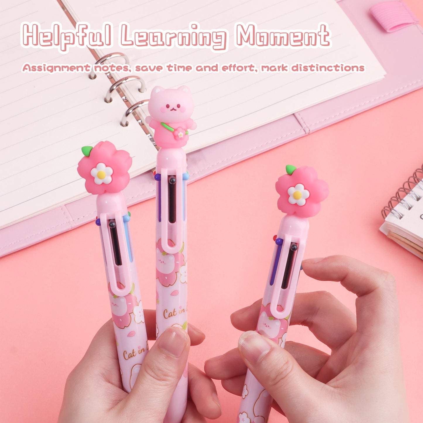 Sakura Cat Six Colours Pen