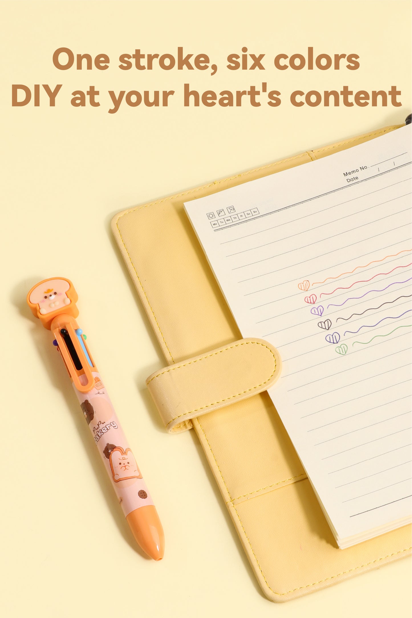 PUPU Bakery Six Colours Pen