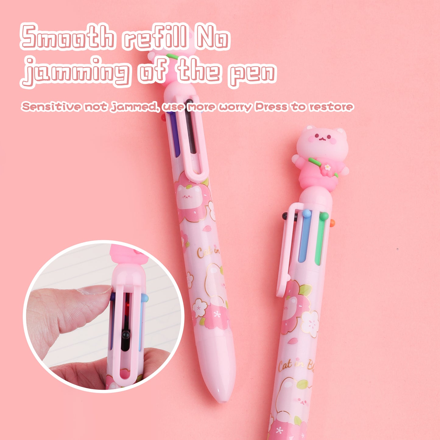 Sakura Cat Six Colours Pen