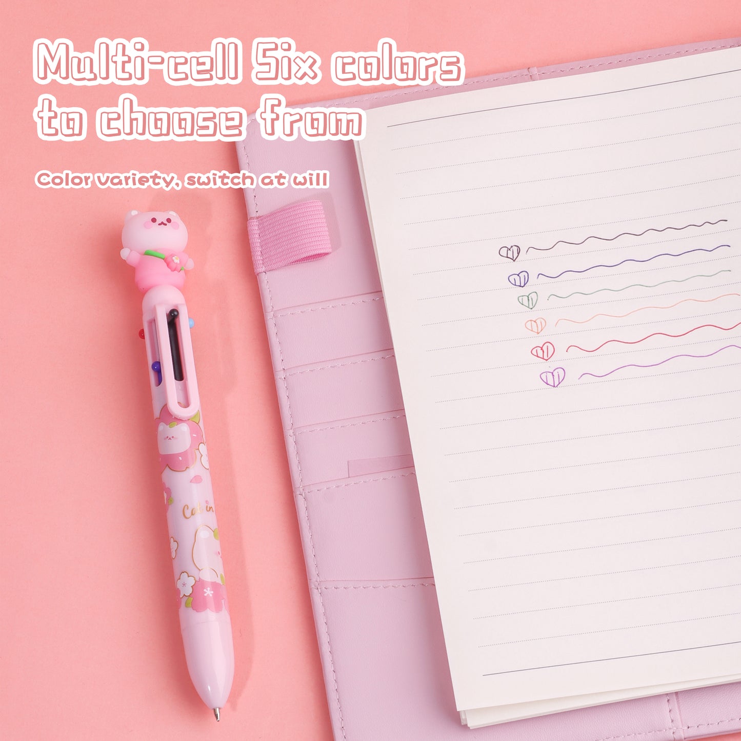 Sakura Cat Six Colours Pen