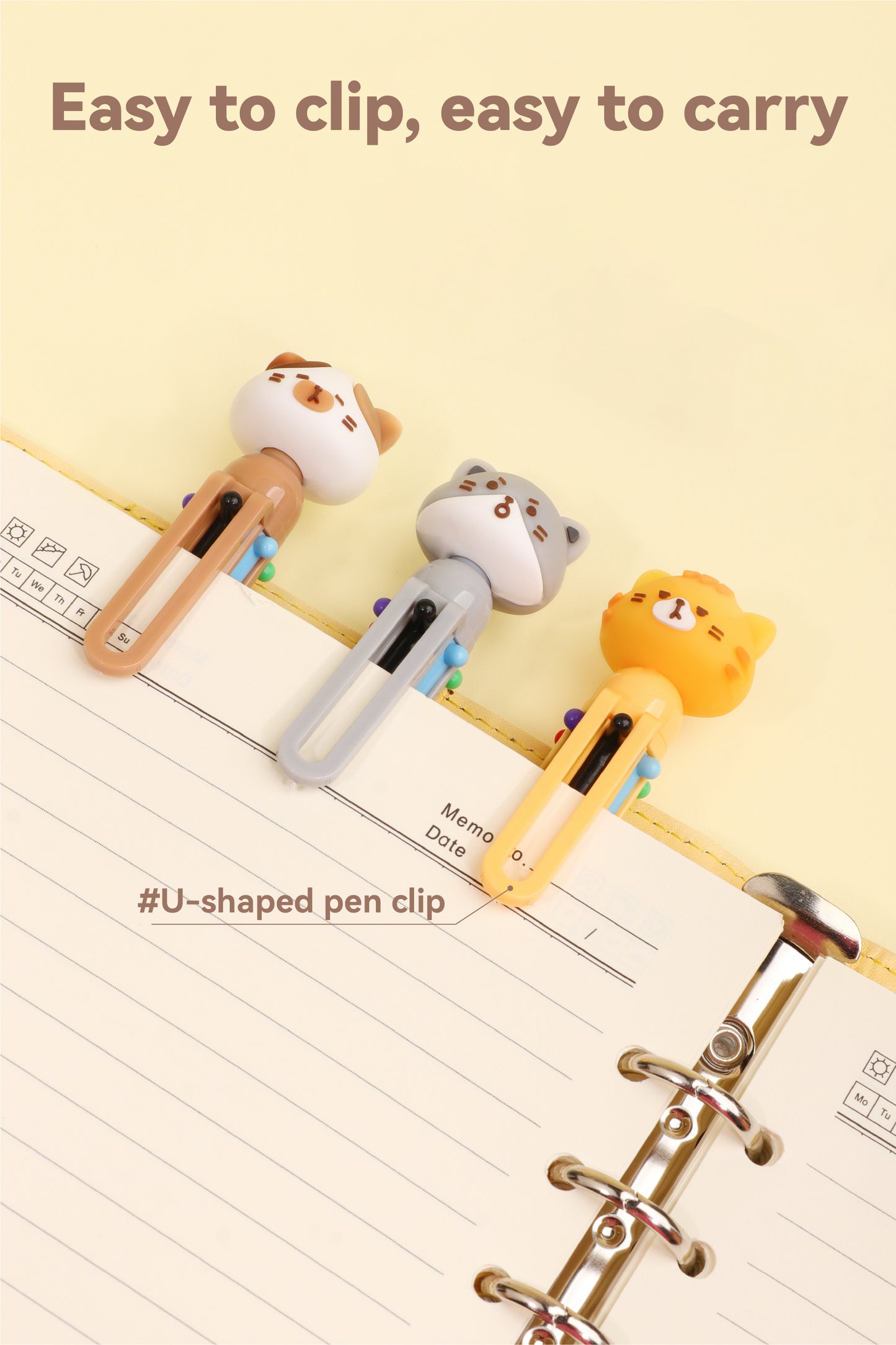 Cat Diary Six Colours Pen