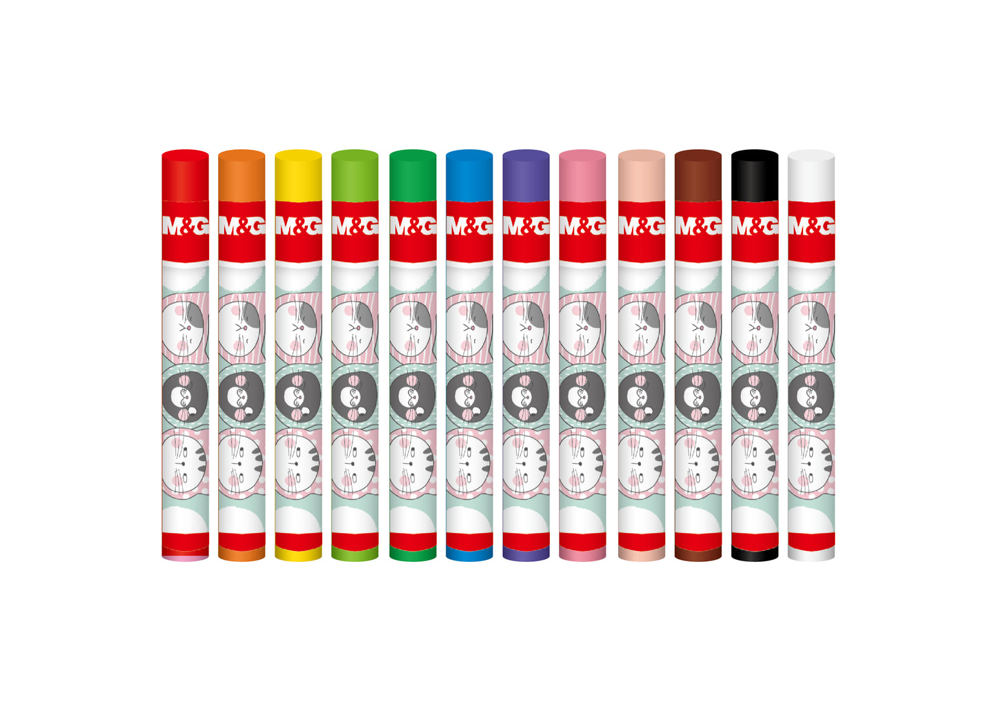 M&G Oil Pastel Set 12 Colours