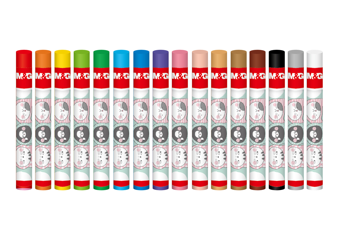 M&G Oil Pastel Set 16 Colours