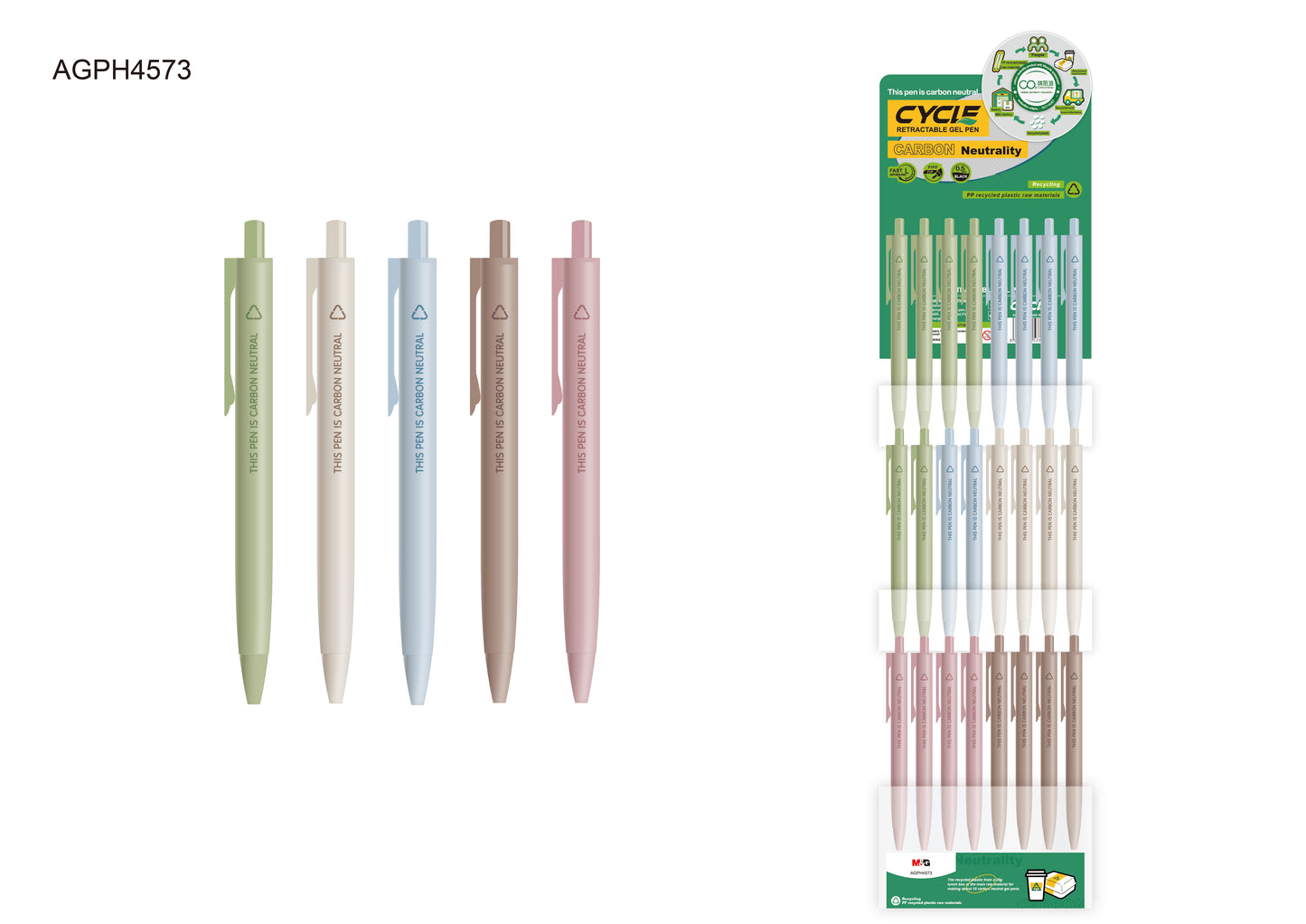 M&G Retractable Gel Pen 12 PCS
