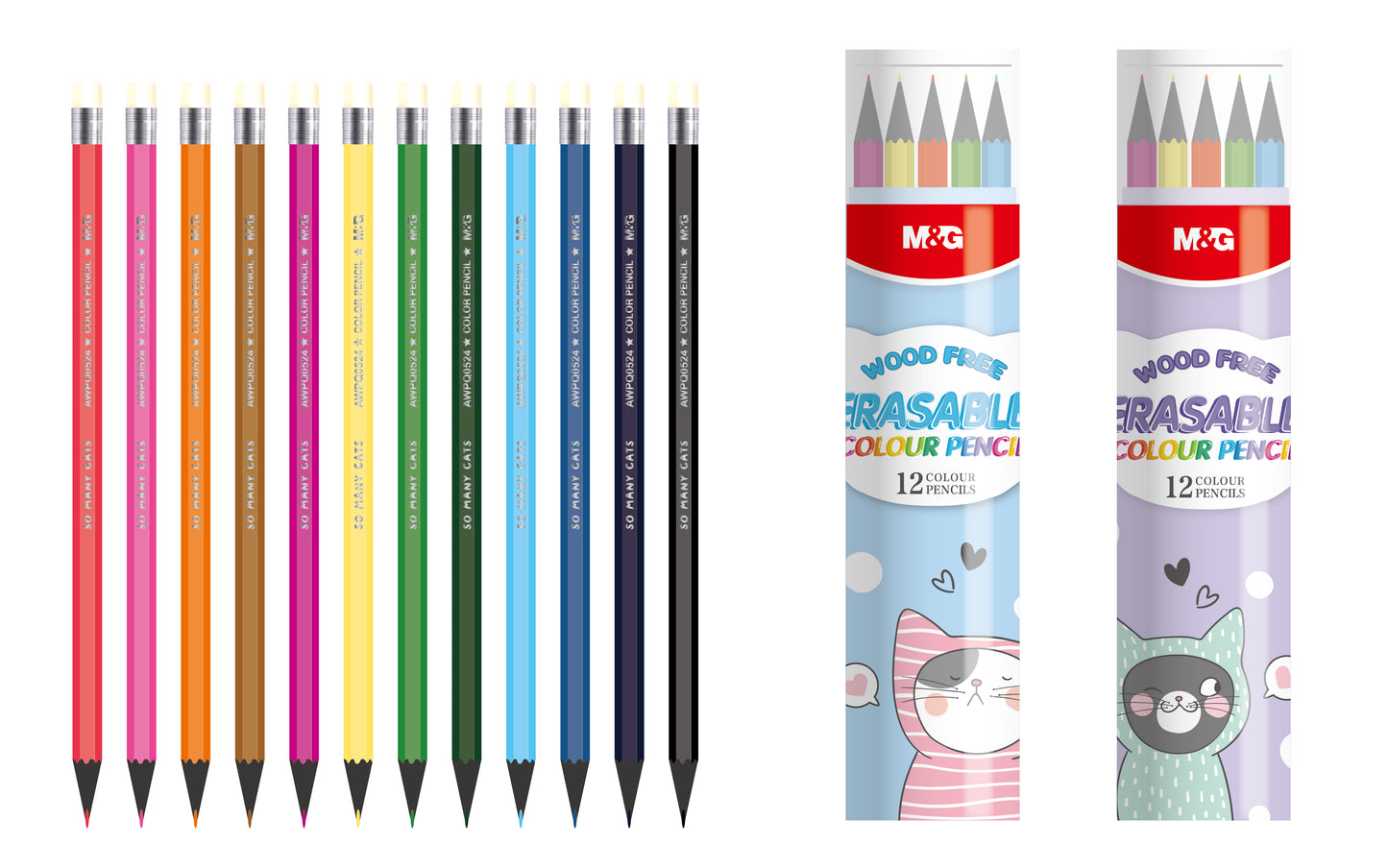 So Many Cat Colour Pencil Set 12 Colours