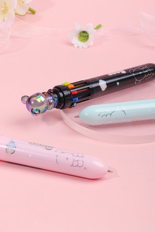 Crystal Bear Ten Colours Pen