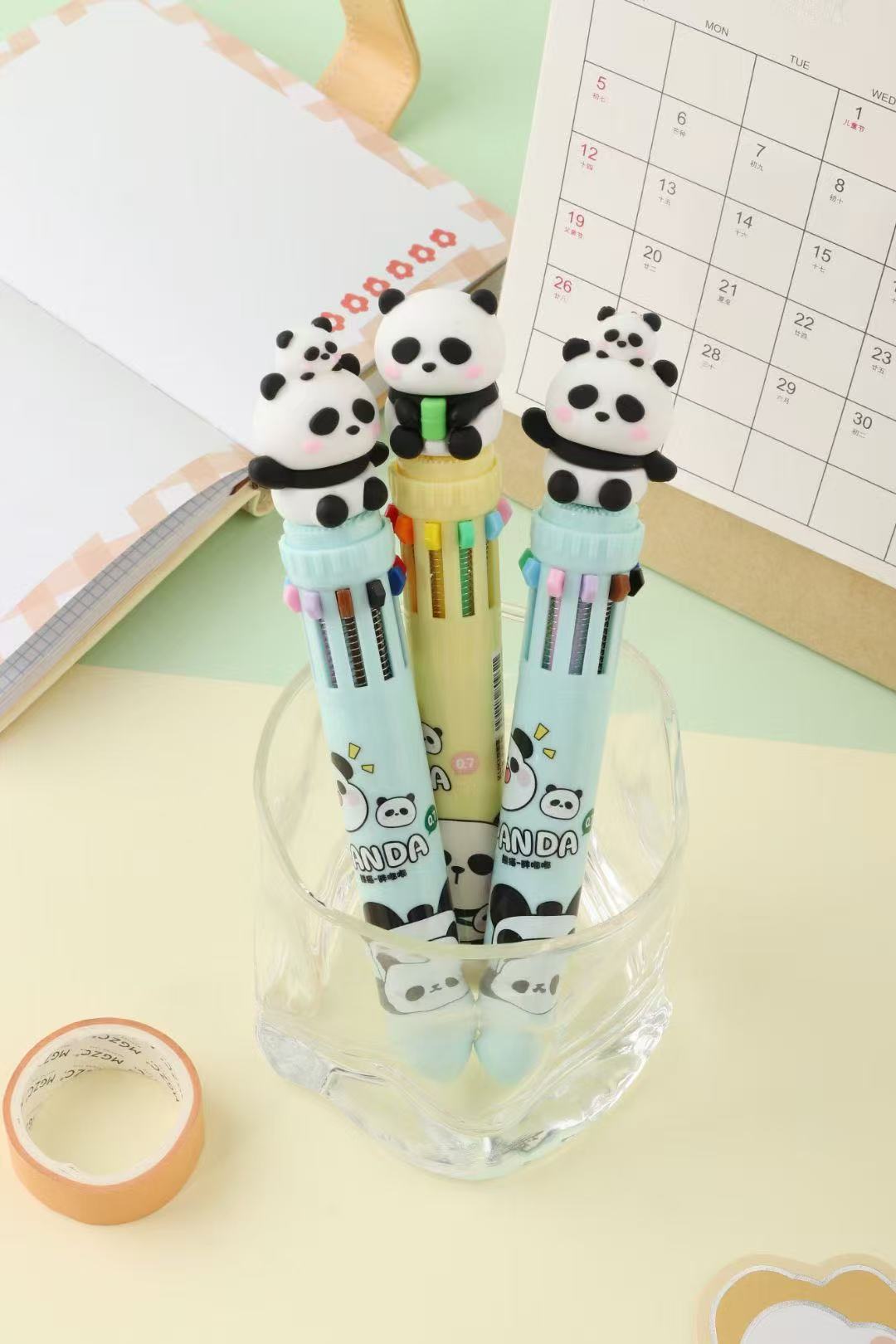 Diligent Panda Ten Colours Pen
