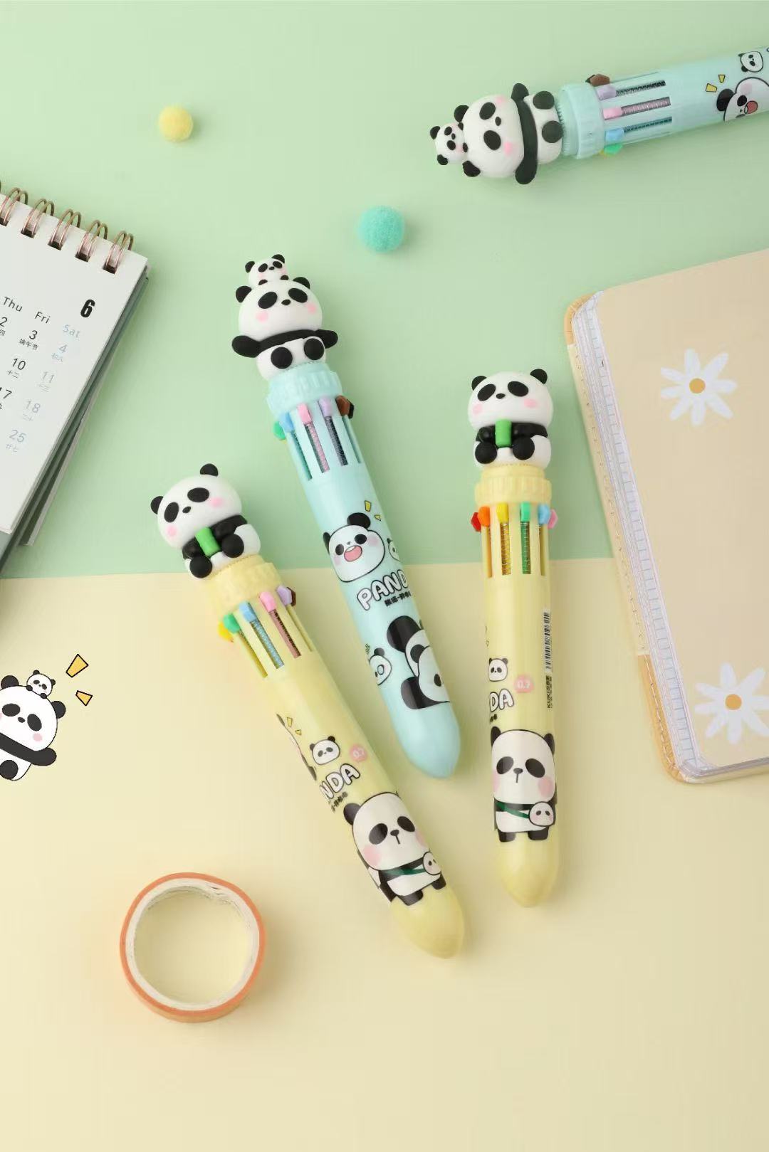 Diligent Panda Ten Colours Pen