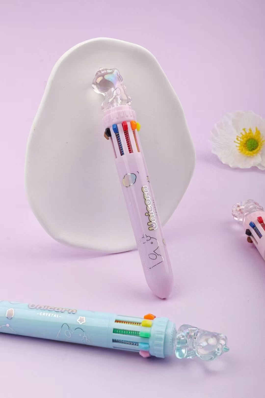 Crystal Unicorn Ten Colours Pen