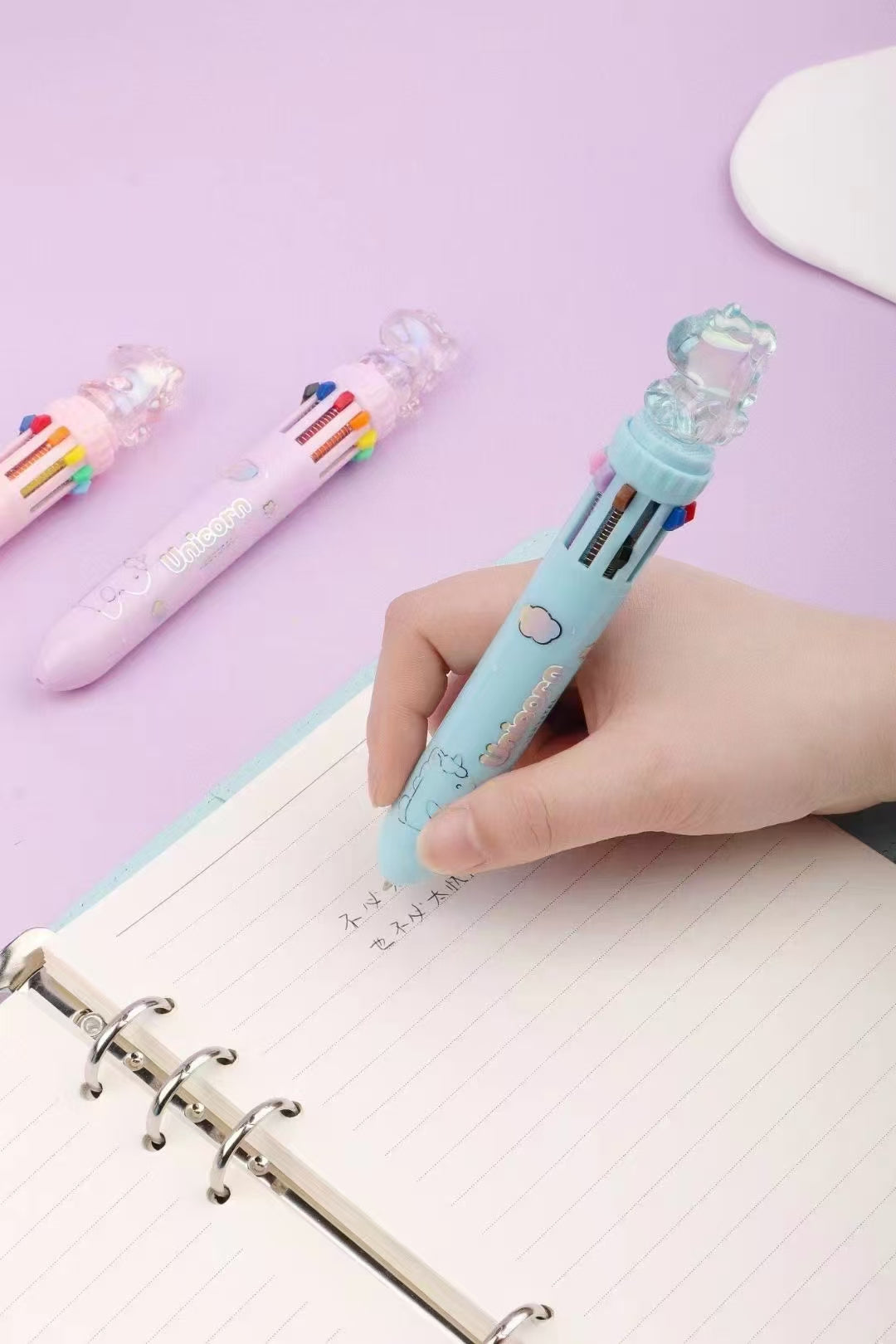 Crystal Unicorn Ten Colours Pen