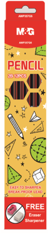 M&G 2B Hexagonal Pencils 12PCS