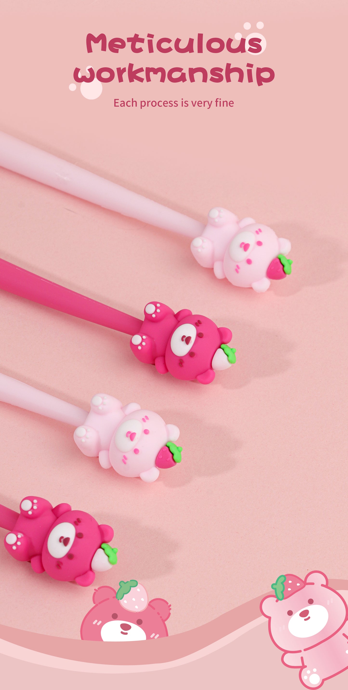 Strawberry Bear Shaking Pen