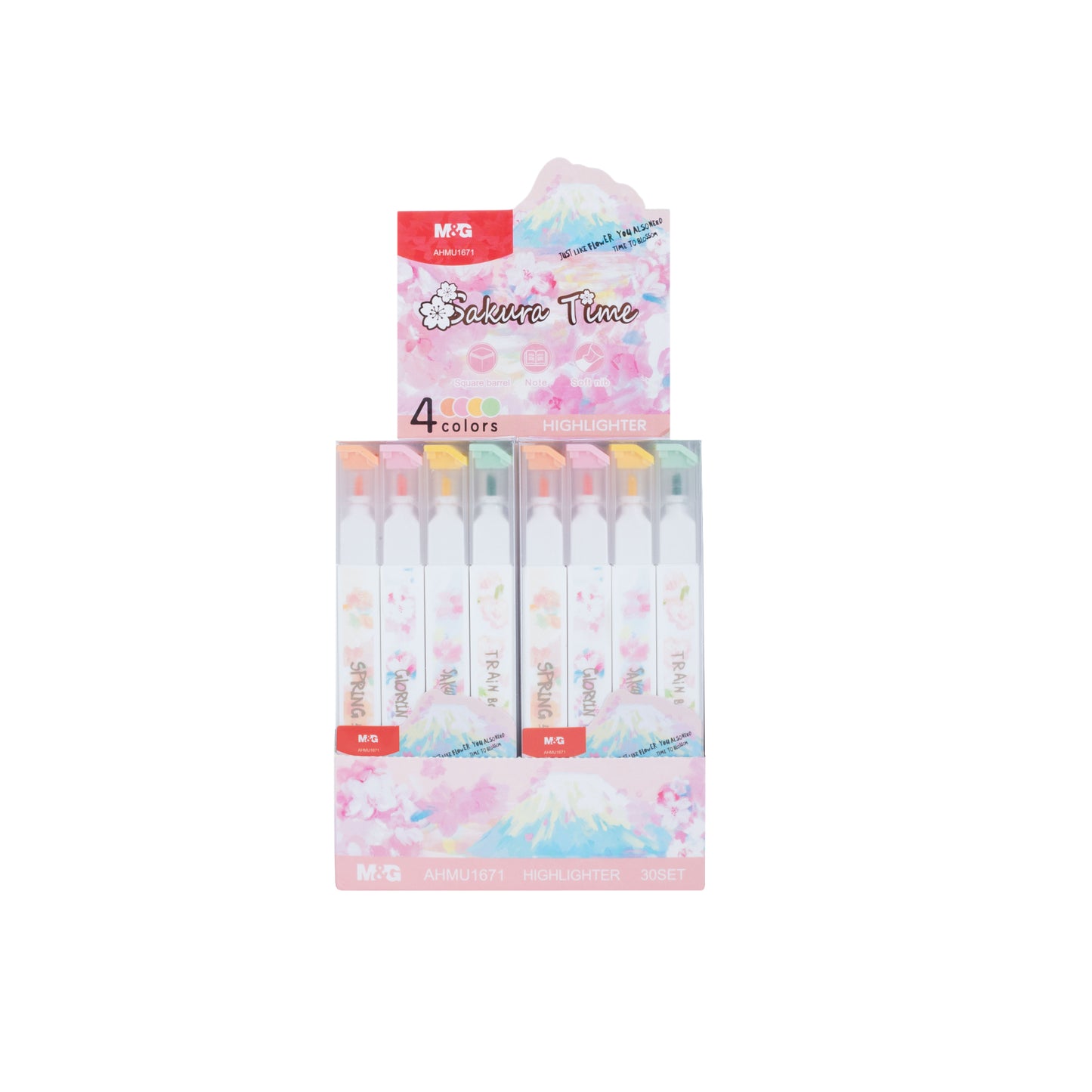 Four Colours Highlighter Set