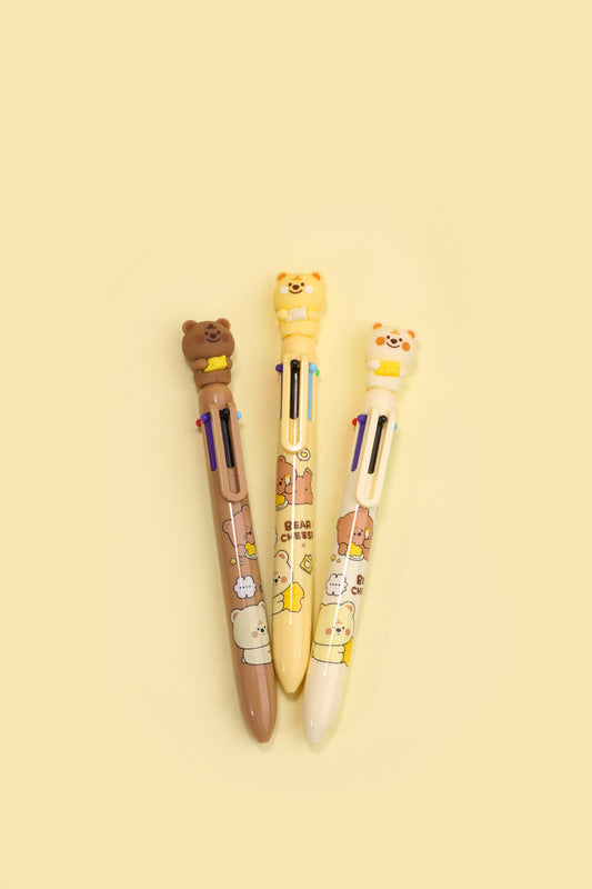 Cheese Bear Six Colours Pen
