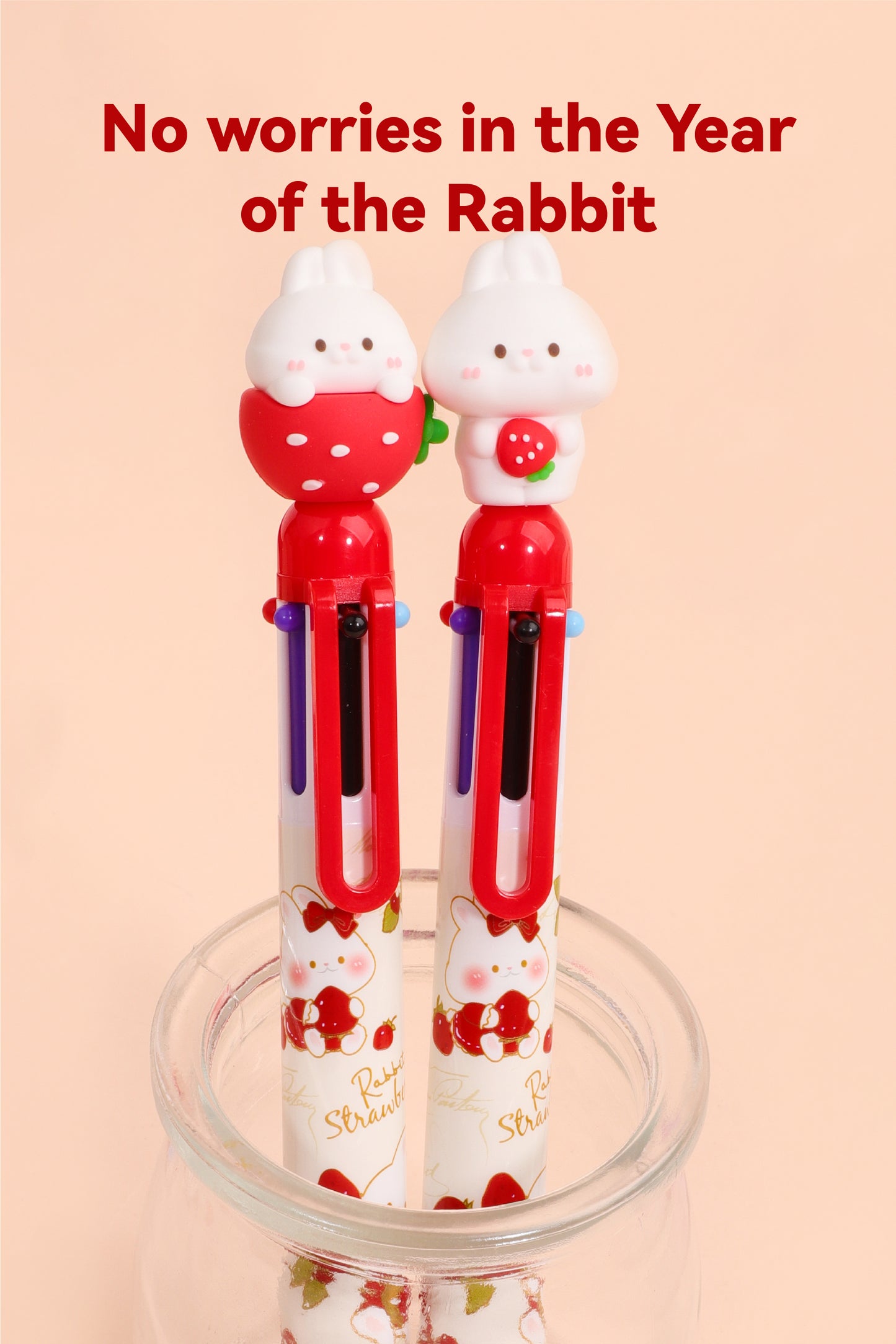 Strawberry Bunny Six Colours Pen