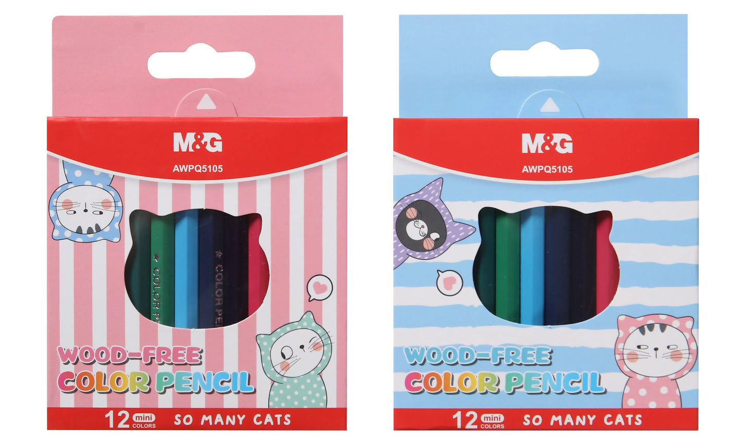 So Many Cat Mini Colour Pencil Set 12 Colours