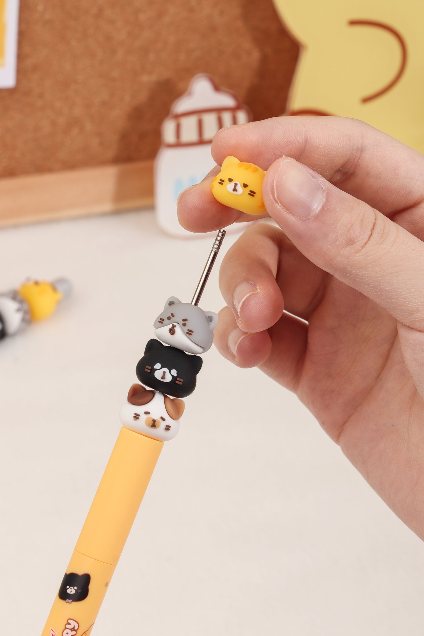 Cat Diary Beads String Pen