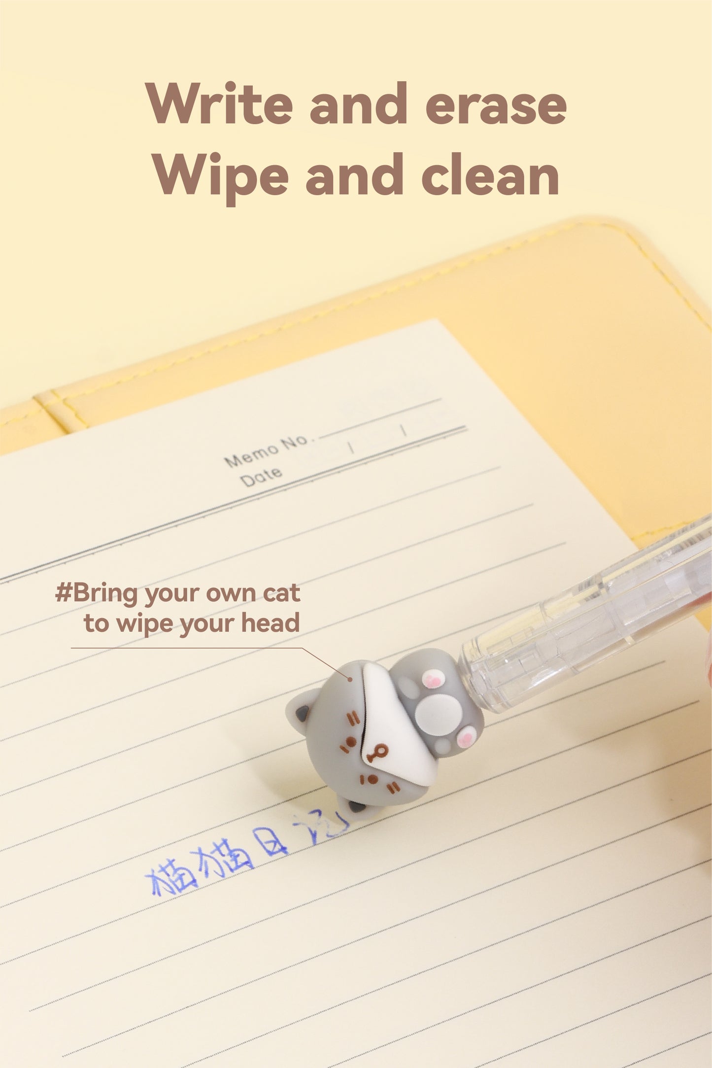 Cat Diary Erasable Pen
