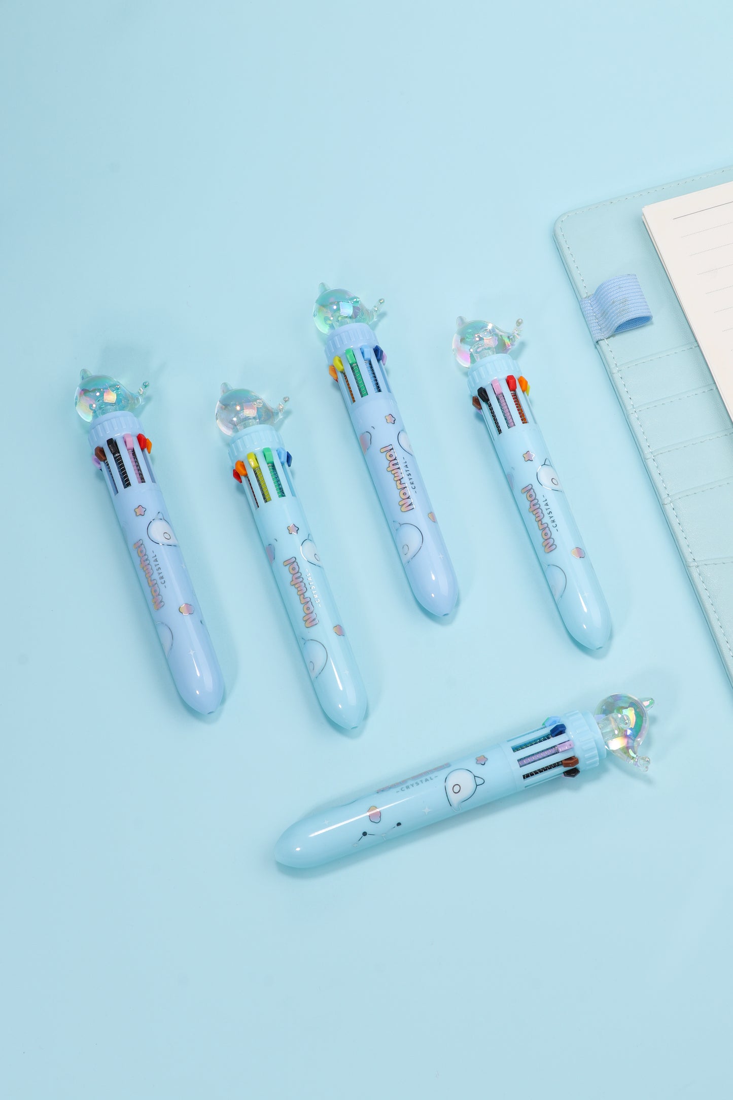 Crystal Narwhal Ten Colour Pen