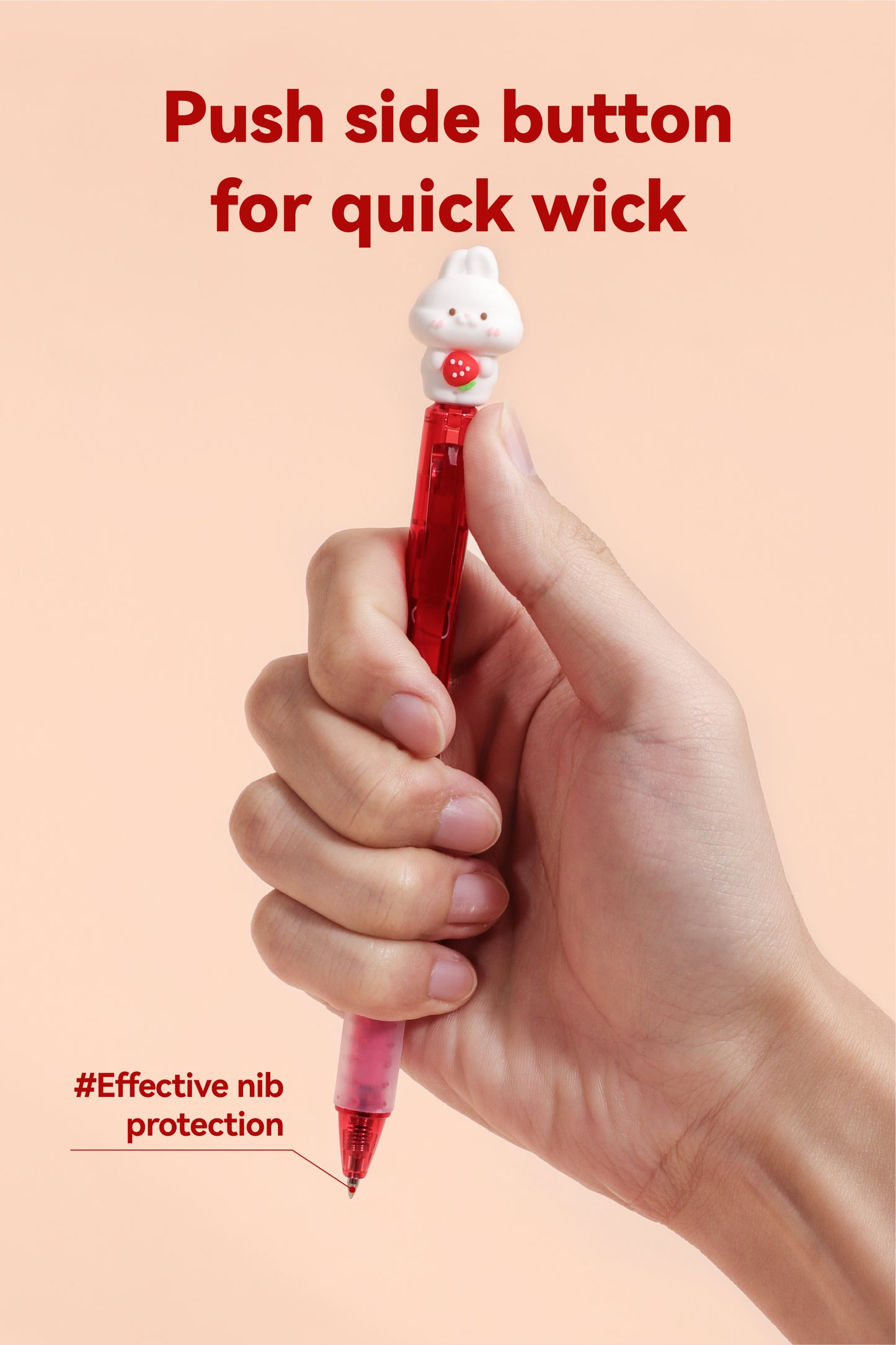 Strawberry Bunny Erasable Pen