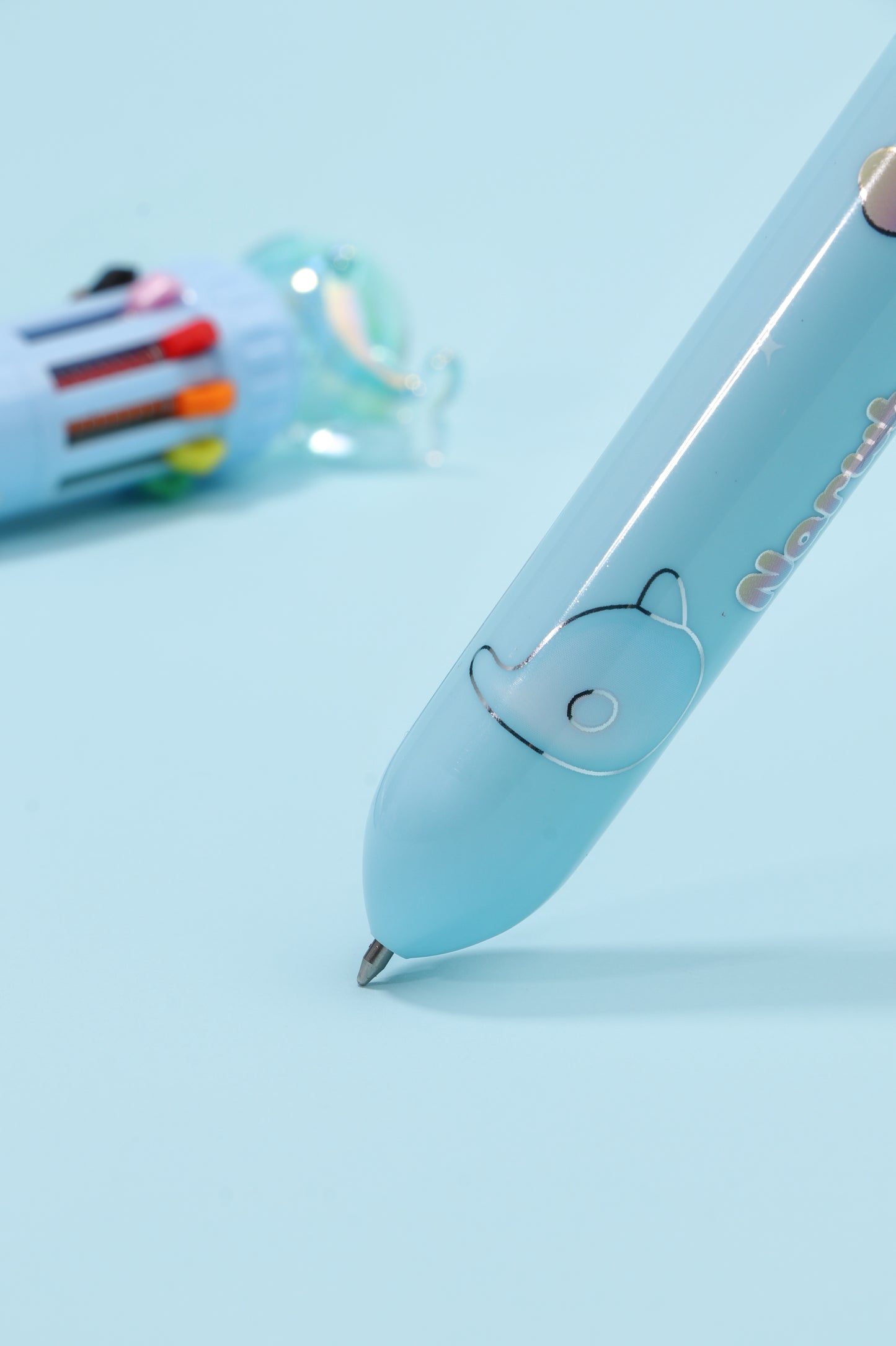 Crystal Narwhal Ten Colour Pen