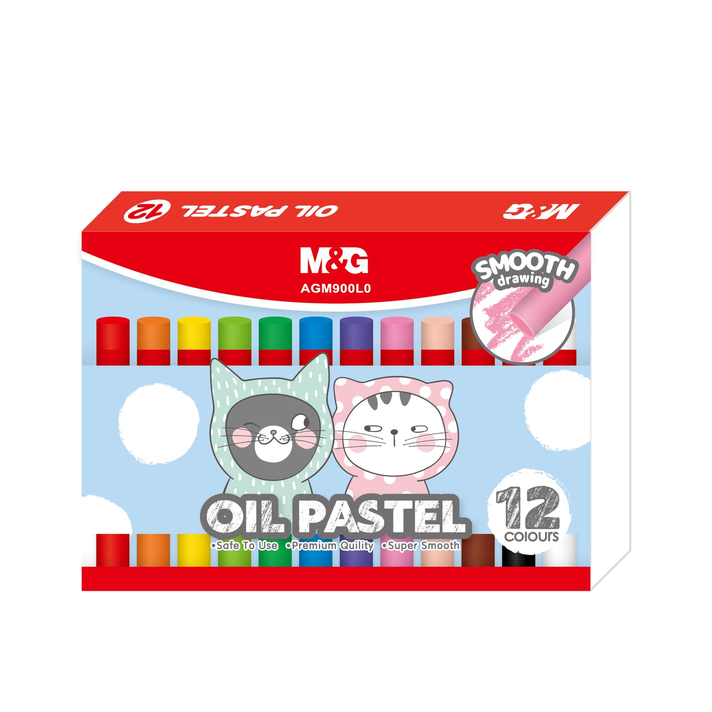 M&G Oil Pastel Set 12 Colours