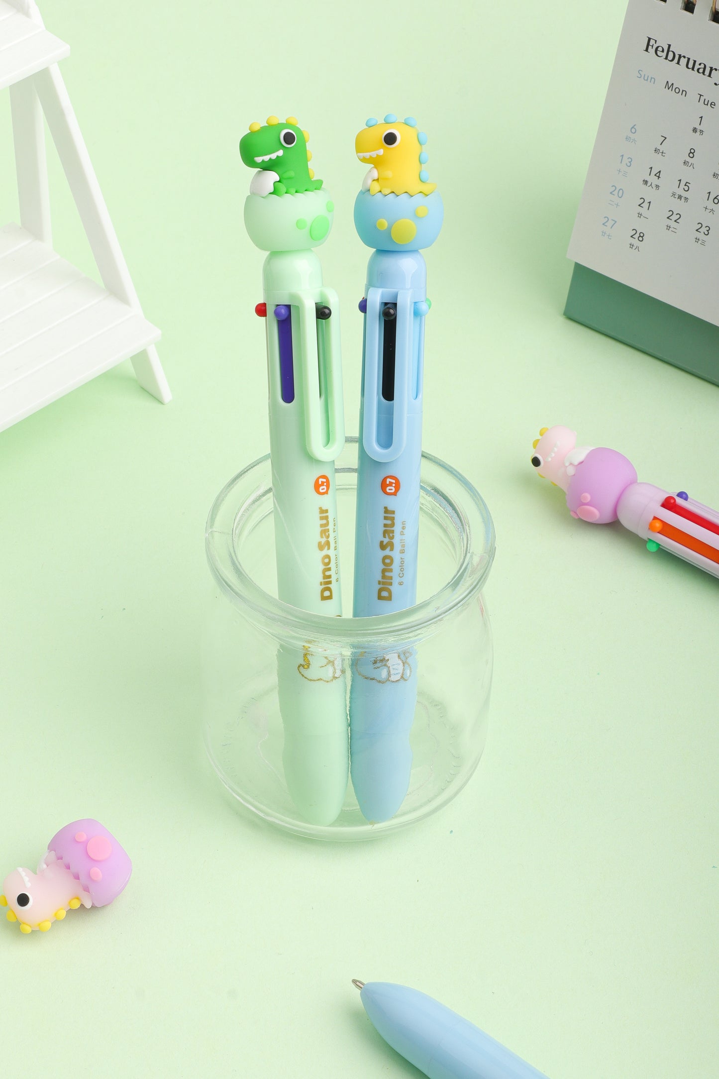 Baby Dinosaur Six Colours Pen