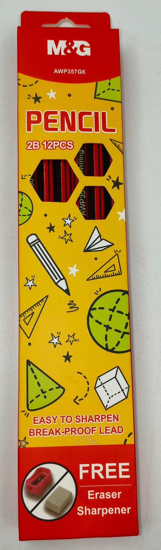 M&G 2B Hexagonal Pencils 12PCS