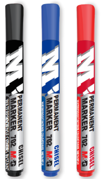 M&G Permanent Marker Single Chisel Tip 10 PCS