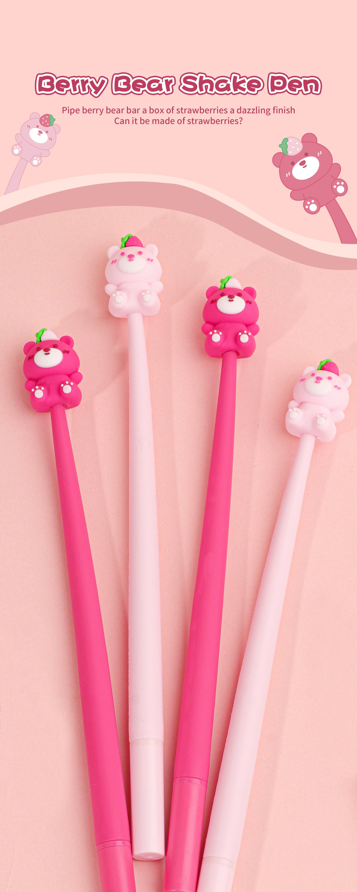 Strawberry Bear Shaking Pen