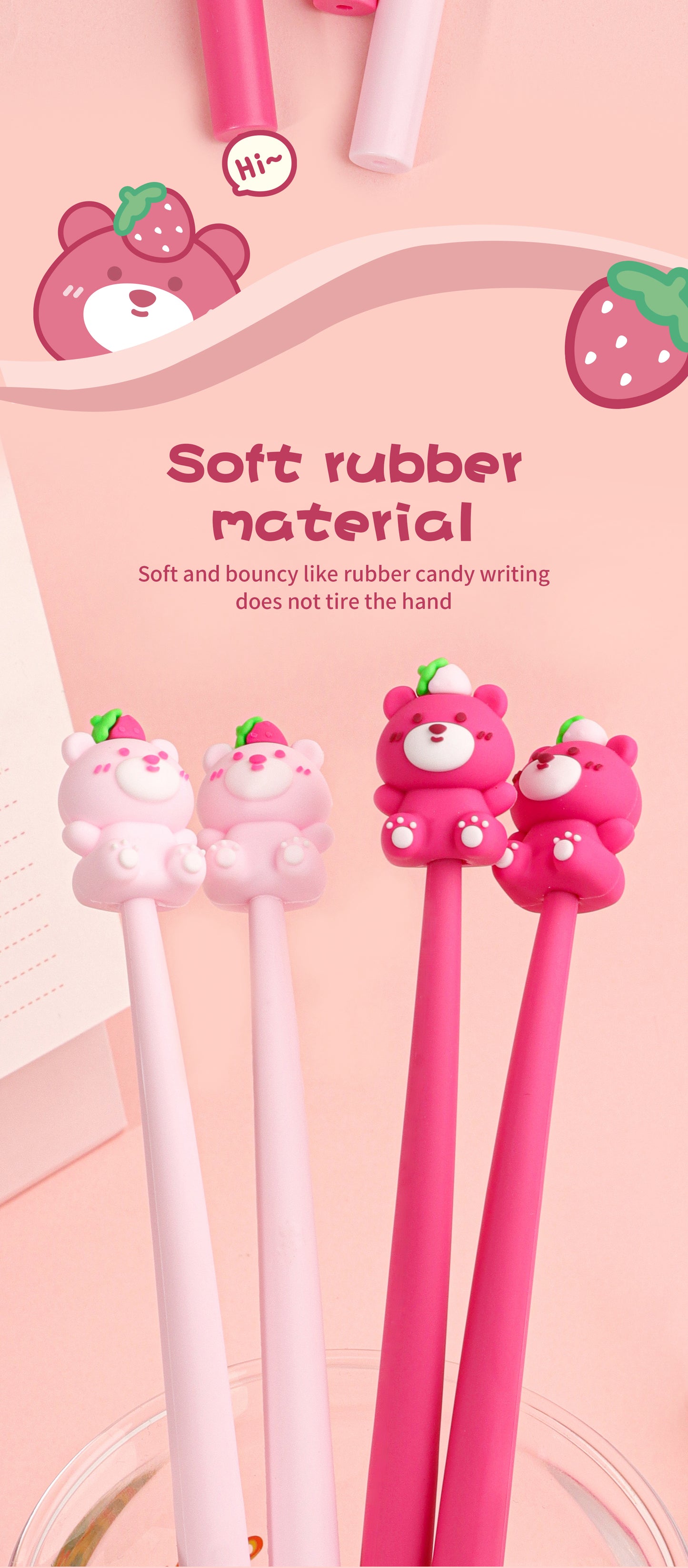 Strawberry Bear Shaking Pen